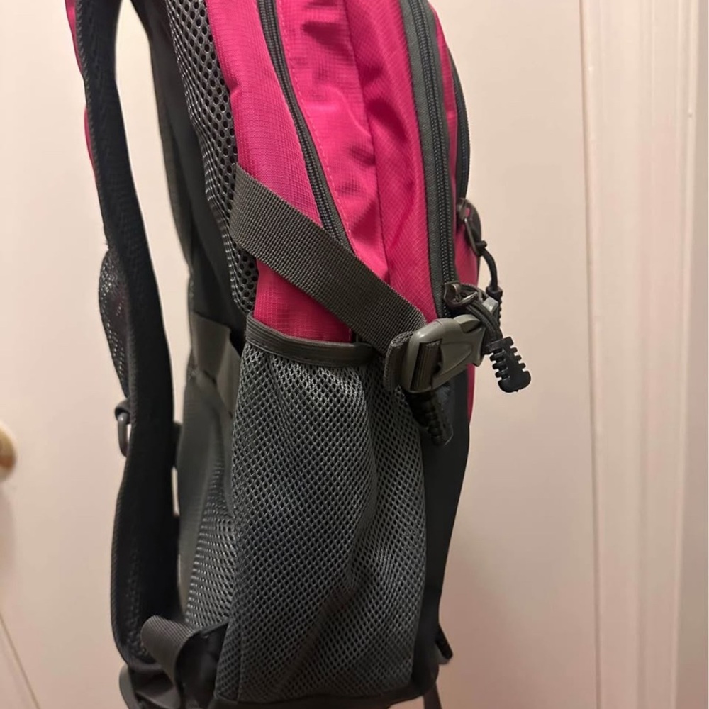 Pink Backpack with Black Accents - Picture 4 of 10